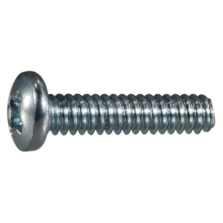 #4-40 X 1/2 In Phillips Pan Machine Screw, Zinc Plated Steel, 60 PK